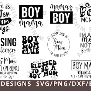 Boy Mama Svg, Boy Mom Svg Png, Mom Svg Cut File for Cricut, Mother's Day Svg, Boy Mom From Son Up to Son Down Shirt Svg, Png, Eps, Dxf