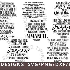 Versículos bíblicos de Navidad Svg Png, Versículo bíblico SVG, Feliz Navidad Svg, Navidad cristiana Svg, Signo de porche de Navidad Svg, Puerta de Navidad Svg