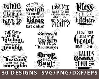 Funny Dish Towel Sayings Svg Bundle, Kitchen Towel SVG, Kitchen Humor SVG, Tea Towel Quotes, Cooking Quotes, Potholder Svg, Apron Sayings