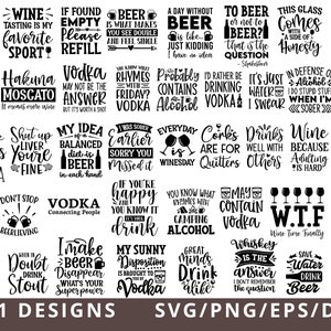 Ensemble Svg De Citations D'alcool, Svg D'alcool Drôle, Svg De Vin, Svg De Dessous De Verre, Svg De Bière, Boire De Svg, Svg De Whisky, Citations Impertinentes, Vodka Tequila Svg