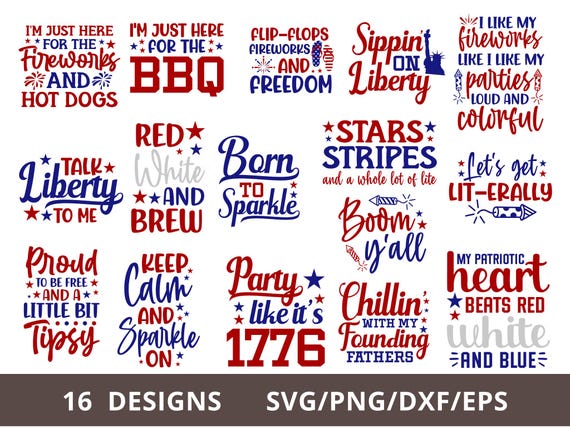 Funny 4th of July SVG Bundle, July 4th SVG Png, Fourth of July Svg, America Svg, USA Svg, Patriotic Svg, Independence Day Svg