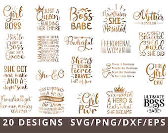 Inspirational Svg for Women, Women Empowerment Bundle SVG, Motivational Svg, Positive Quotes Svg, Girl Quotes Svg, Girl Power, Boss lady Svg