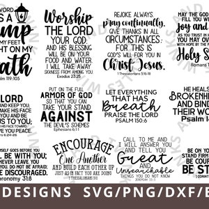 Christian Svg Bundle, Bible Verse Svg Png Dxf Eps, Religious Svg, Scripture Svg, Blessed Svg, Jesus Svg, Faith Svg, Cut Files for Cricut