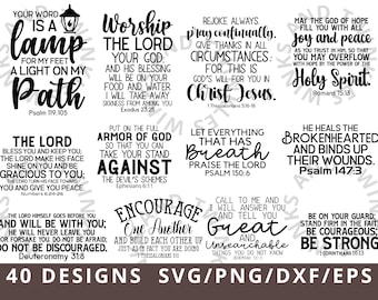 Christian Svg Bundle, Bible Verse Svg Png Dxf Eps, Religious Svg, Scripture Svg, Blessed Svg, Jesus Svg, Faith Svg, Cut Files for Cricut