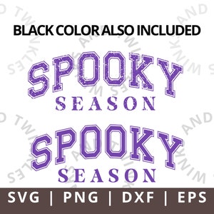 Spooky Season Svg Png, Halloween Shirt Svg, Spooky Vibes Svg, Spooky Mama Svg, Halloween Varsity Svg for Shirts, Sublimation Png Clipart