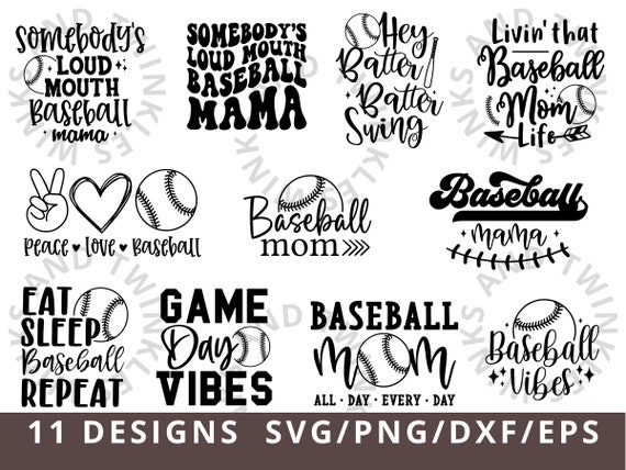 Baseball Mom SVG Bundle, Somebody's Loud Mouth Baseball Mama Shirt SVG, Baseball Mom Life svg, Baseball Sports Svg, Cut File Cricut