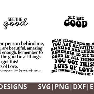 Cara persona dietro di me sei bellissima Incredibile e abbastanza Svg Png Dxf Eps Vedi la buona salute mentale che conta Amore per se stessi Cura di sé Svg Cut