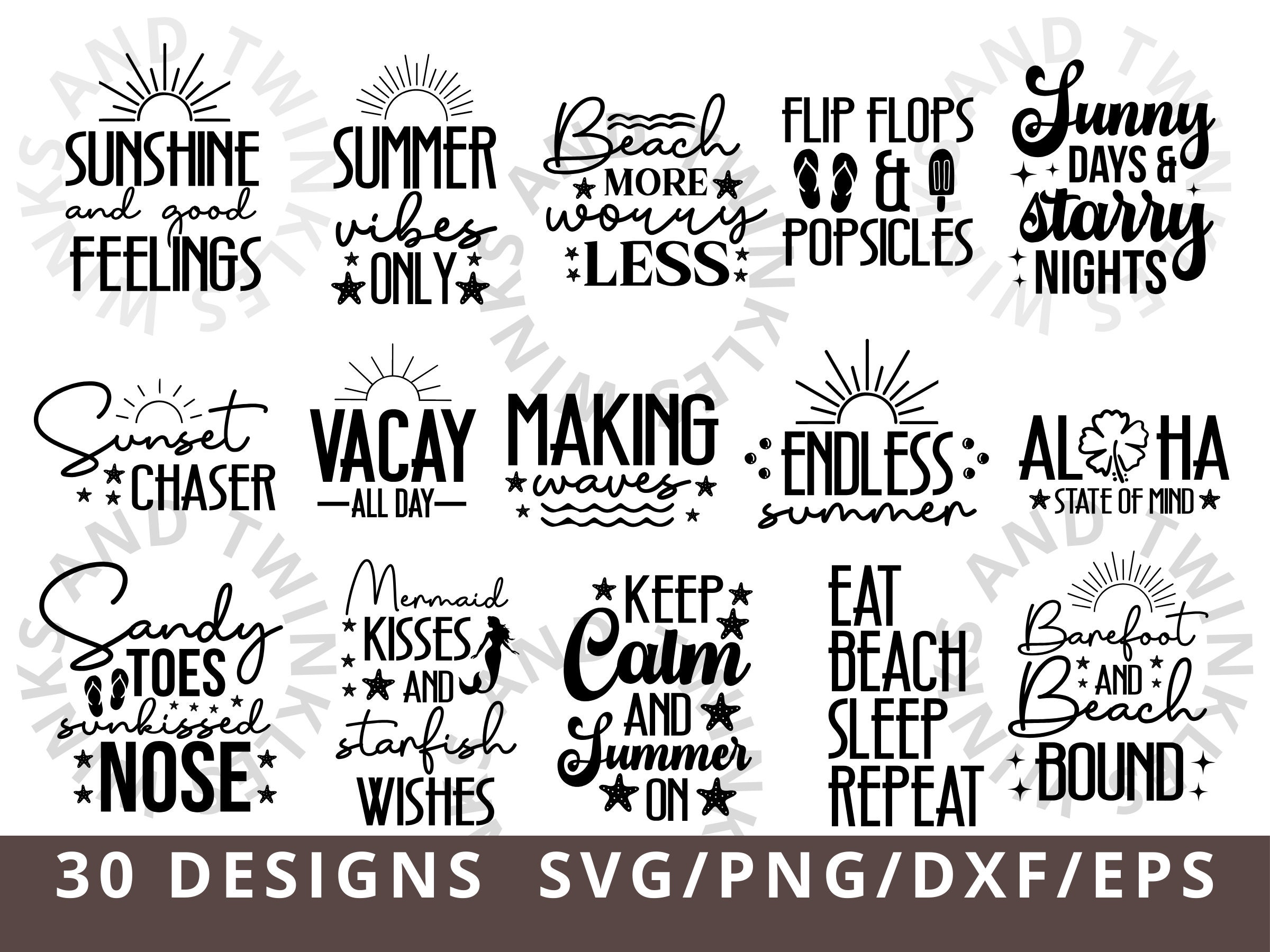 Summer SVG PNG Bundle, Beach Svg, Summertime svg, Funny Beach Quotes Svg, Sunshine Svg, Boho Summer Quotes Svg, Svg files for cricut