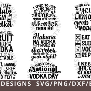 Vodka SVG PNG, Alcol Quotes Svg, Vodka divertente Quotes Svg per Cricut Silhouette, Bere Svg Png Dxf Eps