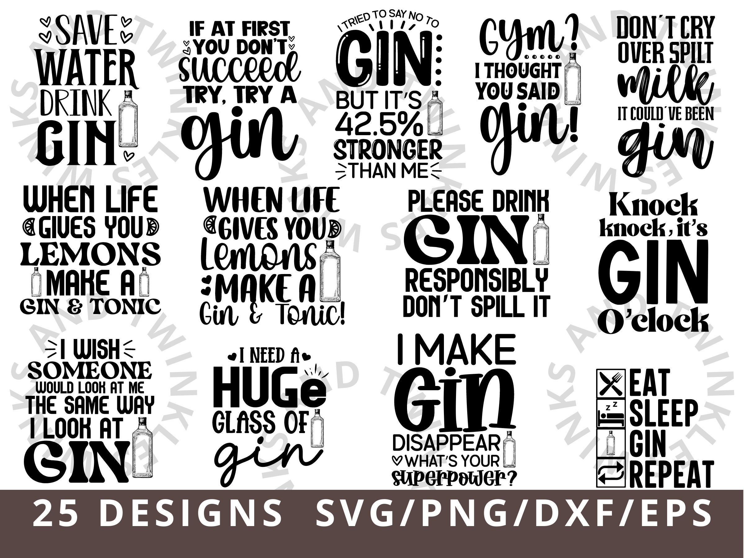 Gin SVG PNG Alcohol Quotes Svg Funny Gin Quotes Svg for Etsy Hong Kong