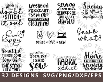 Sewing Quotes Svg Dxf Eps Png - Sewing Machine Svg - Sociopath Svg - Crafting Svg - Quilting Svg Cut file for Cricut Silhouette