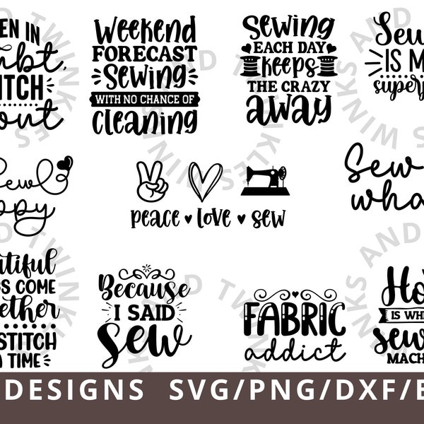 Sewing Quotes Svg Dxf Eps Png - Sewing Machine Svg - Sociopath Svg - Crafting Svg - Quilting Svg Cut file for Cricut Silhouette