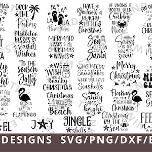 Beach Christmas SVG Bundle, Tropical Christmas Svg, Nautical Christmas SVG, Christmas At The Sea, Funny Christmas Svg pour Cricut Png Dxf