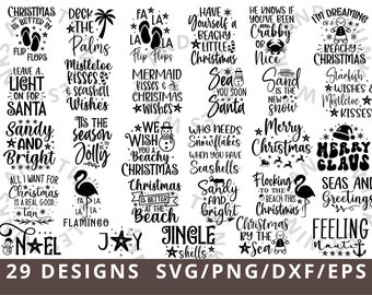 Beach Christmas SVG Bundle, Tropical Christmas Svg, Nautical Christmas SVG, Christmas At The Sea, Funny Christmas Svg for Cricut Png Dxf