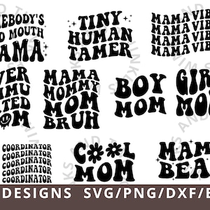 Retro Mama Svg Png Dxf, Somebodys Loud Mouth Mama Svg, Funny Mom Svg, Mama Vibes Svg, Boho Mama svg, Groovy svg, Overstimulated Mom Svg