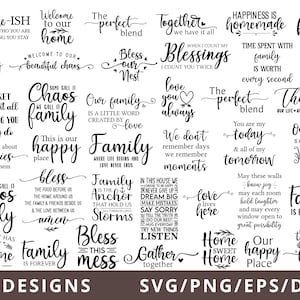 Family Svg Bundle, Farmhouse Svg, Farmhouse Family Svg Files for Cricut Dxf Eps Png, Family Signs Svg