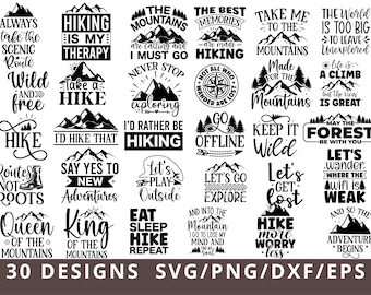 Hiking Svg Bundle, Hiking Quotes Svg, Hiking Saying Svg, Nature Svg, Mountains Svg, Adventure Svg, Holiday Svg Png, Adventure Awaits