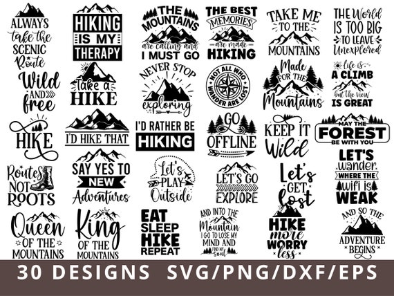Hiking Svg Bundle, Hiking Quotes Svg, Hiking Saying Svg, Nature Svg, Mountains Svg, Adventure Svg, Holiday Svg Png, Adventure Awaits