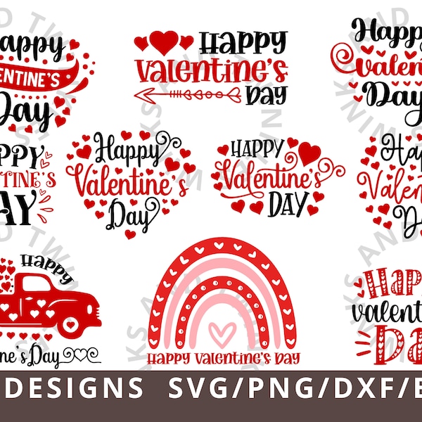 Valentines Day SVG happy Valentine's Day Svg Png Dxf Eps Valentines Day Sign February 14 Svg