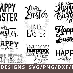 Joyeuses Pâques SVG Bundle, Pâques SVG PNG, Pâques citations Svg, Svg de lapin de Pâques, lapin de Pâques Svg, svg de printemps, chemise de Pâques coupe fichiers pour Cricut