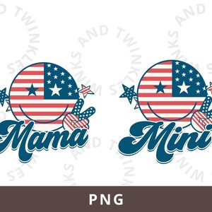 American Mama and Mini Png, 4th of July Png, USA Mama and Mini Png, Fourth of July Png, Family 4th of July Shirts Png, Independence Day Png