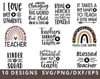 Teacher Svg Bundle, Teacher Quote Svg, Teacher Svg, School Svg, Teacher Life Svg, Back to School Svg, Teacher Appreciation Svg