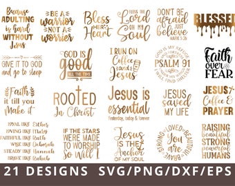 Christian Bundle SVG, Scripture Bundle, Bible Verse Bundle, Cut Files for Cricut, Religious SVG, Jesus, God, Faith Svg Dxf Png Eps