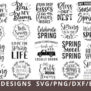 Spring SVG Bundle, Spring Shirt Svg for Cricut, Flower Market Svg, Hello Spring Bundle Svg Cut file, Welcome Spring Svg, Dxf, Png, Eps