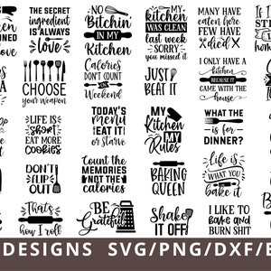 Kitchen Svg Bundle, Funny Kitchen Svg, Baking Svg, Kitchen Quotes Svg Cut File Png Dxf Eps, Cooking Svg, Potholder Svg, Baking Queen Svg