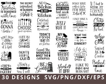 Kitchen Svg Bundle, Funny Kitchen Svg, Baking Svg, Kitchen Quotes Svg Cut File Png Dxf Eps, Cooking Svg, Potholder Svg, Baking Queen Svg