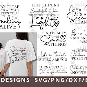 Pakiet Inspirujący Svg, Pakiet Motywujący Svg, Inspirujące Cytaty Svg Png, Miłość do Siebie Svg, Silniejszy niż Burza Svg, Jesteś Ważny Svg