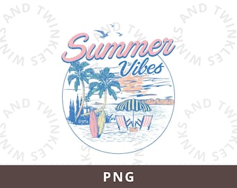 Summer Vibes Png, Summer Png, Retro Summer Png, Beach Png, Vintage Summer Png, Sunkissed Png Sublimation Design, Summer Life Png