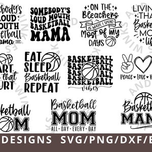 Baloncesto Mamá SVG Paquete, Boca ruidosa de alguien Baloncesto Mamá Camisa SVG, Baloncesto Mamá Vida svg, Baloncesto Deportes Svg, Archivo de corte Cricut