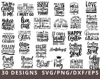 Craft SVG Bundle, Crafting SVG, Crafters Svg, Crafting Shirt Svg, Crafting Spruch, Craft Room, Basteln SVG, Cut File für Cricut, Silhouette