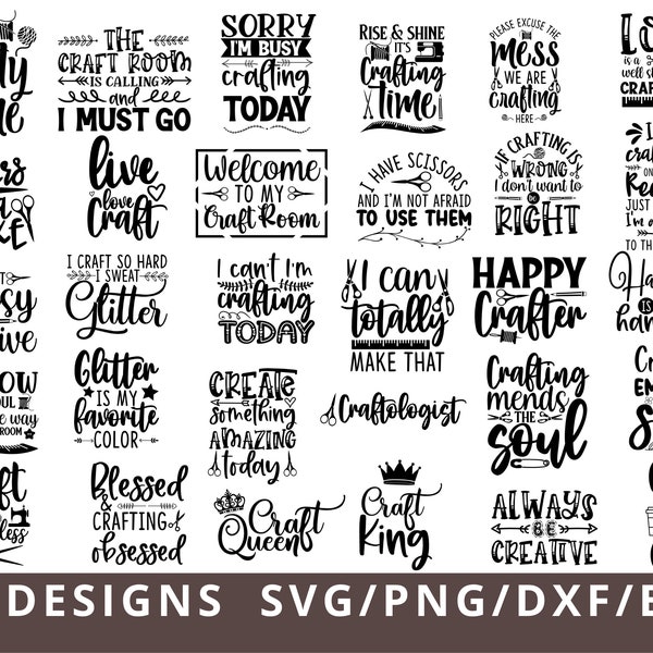 Craft SVG Bundle, Crafting SVG, Crafters Svg, Crafting Shirt Svg, Crafting Quote, Craft Room, Crafting SVG, Cut File For Cricut, Silhouette