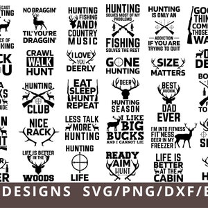 Hunting Svg Bundle, Hunter Svg, Deer Hunting Svg, Hunting Season SVG, Deer Hunting Svg, Hunting Cut File, Hunting and Fishing Svg Dxf Png