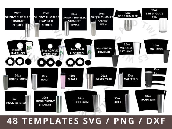 24oz Simple Modern Classic Tumbler Template Sublimation for Use Silhouette  and Cricut 