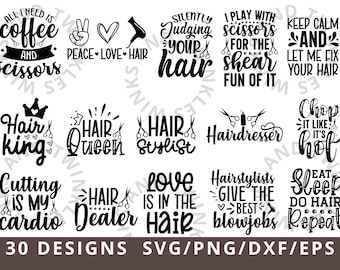 Hairdresser SVG, Hair Stylist Svg, Hair Dresser Svg Eps, Png and Dxf, Hair Salon Svg, Salon Svg, Beautician Svg, Hair Salon Svg