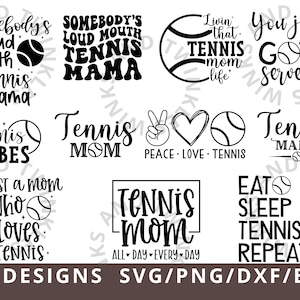 Tennis Mom SVG Png, jemand ist lauter Mund Tennis Mama svg, Tennis Mom Shirt svg, Tennis svg Png, Tennisspieler svg Png Dxf, Sport Mama sv