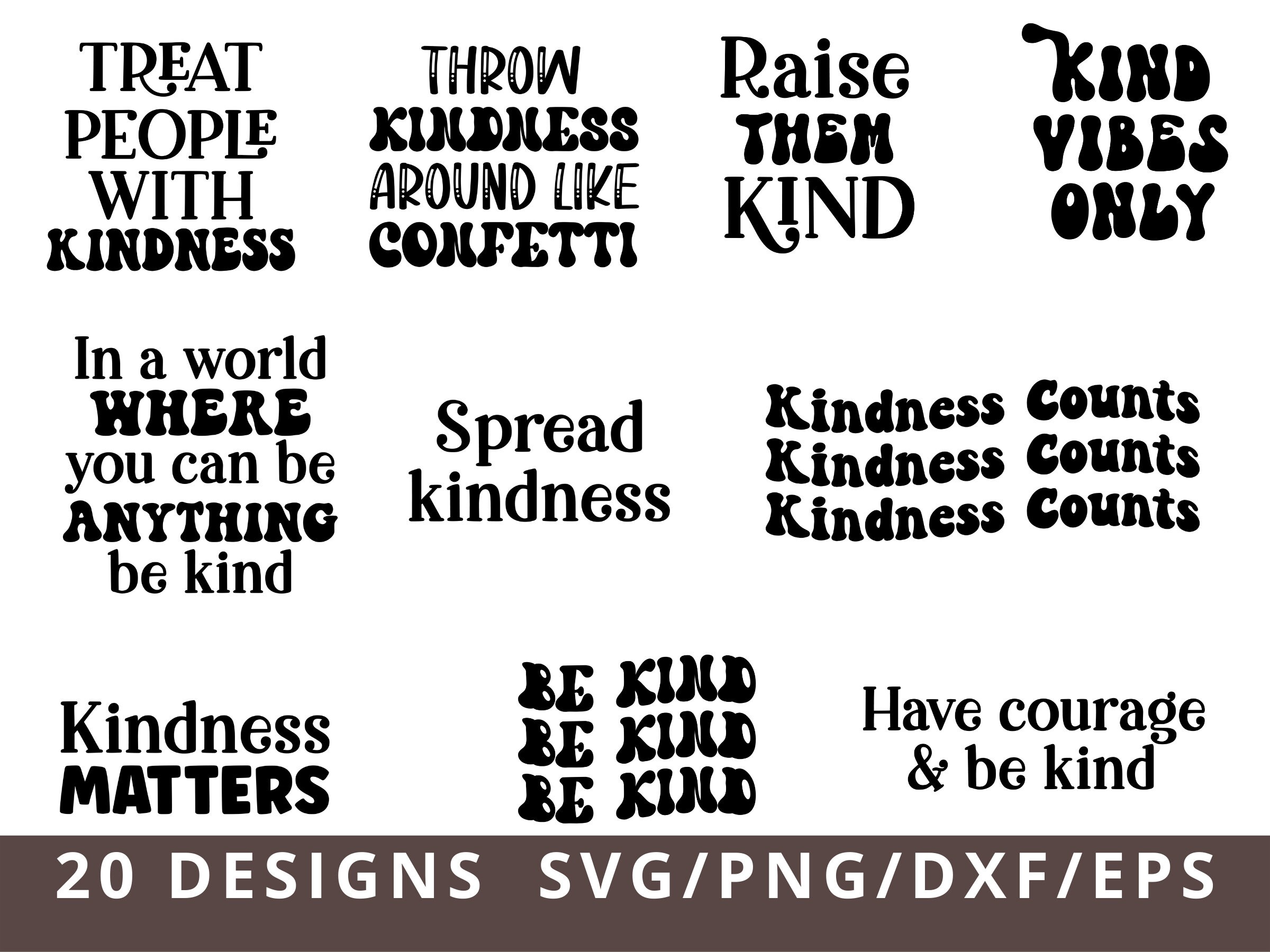 Kindness SVG Bundle Be Kind Svg Kind Svg Cut File - Etsy Australia