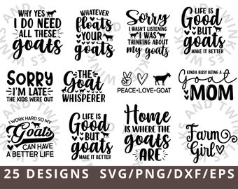 Goat Svg, Goat Png, Farm Svg, Goat Lover Svg Png, Goat Owner Svg Png Dxf Eps Cut File Cricut Silhouette, Herd Svg