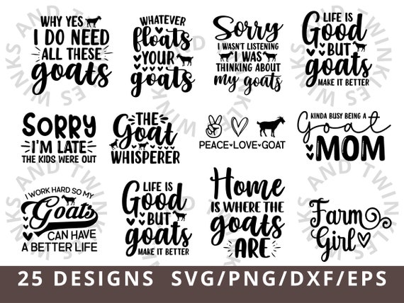 Goat Svg, Goat Png, Farm Svg, Goat Lover Svg Png, Goat Owner Svg Png Dxf Eps Cut File Cricut Silhouette, Herd Svg