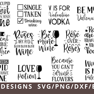 バレンタイン ワイン SVG バンドル、ワインは私のバレンタイン SVG、バレンタイン ワイン SVG、私のバレンタインワインになって SVG、ワイン バレンタイン SVG、ワイン グラス SVG、PNG