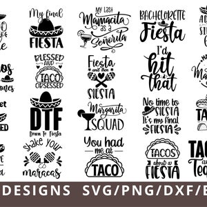 フィエスタ バチェロレッテ SVG、面白いバチェロレッテ パーティー、ナチョ 平均的な花嫁 SVG、シンコ デ マヨ、タコスとテキーラのブライダル シャワー SVG