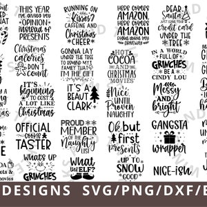 Bundle Noël drôle de SVG, SVG Noël adulte, hiver Svg, Svg père Noël, vacances Svg, chemise Noël drôle coupe fichier Cricut