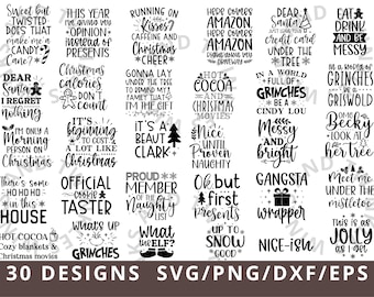 Funny Christmas SVG Bundle, Adult Christmas SVG, Winter Svg, Santa Svg, Holiday Svg, Funny Christmas Shirt Cut File Cricut