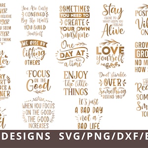 Motivational Quote Svg Bundle, Inspirational Quote Svg, Positive Quote Svg, Motivation Svg, Saying Svg, Svg for Shirt Png