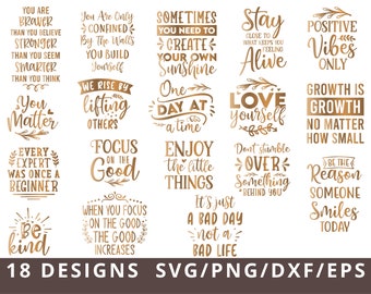 Motivational Quote Svg Bundle, Inspirational Quote Svg, Positive Quote Svg, Motivation Svg, Saying Svg, Svg for Shirt Png