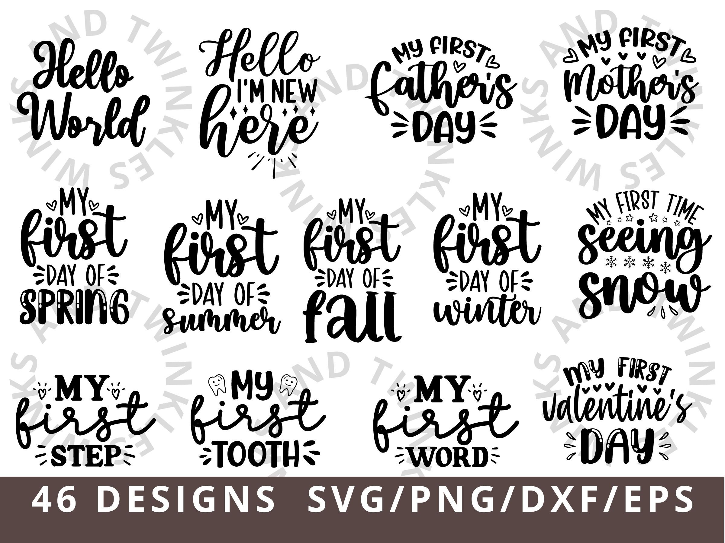 Baby Milestone Svg Bundle - Hello World Svg - Monthly Milestone Baby ...