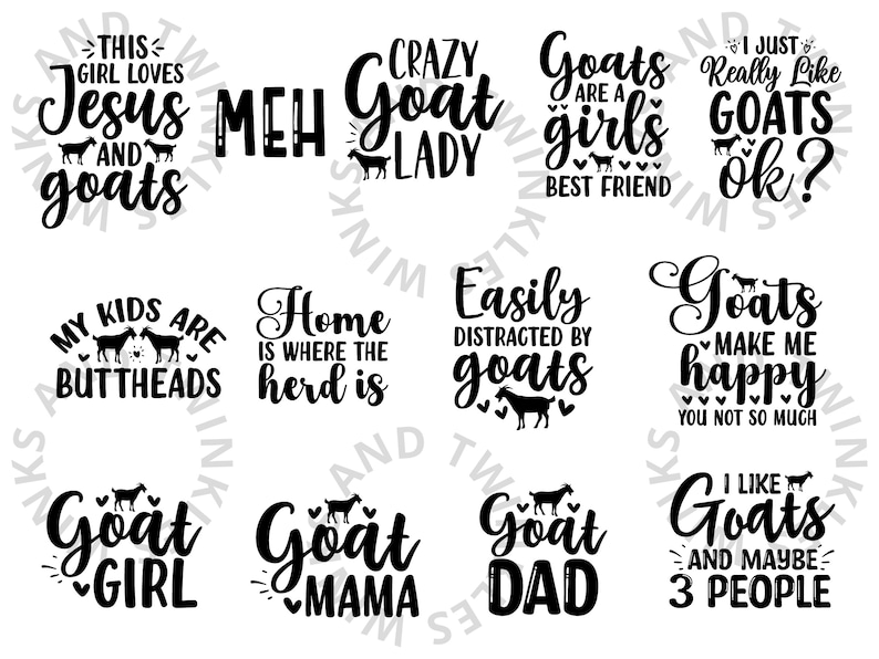 Goat Svg, Goat Png, Farm Svg, Goat Lover Svg Png, Goat Owner Svg Png Dxf Eps Cut File Cricut Silhouette, Herd Svg image 2